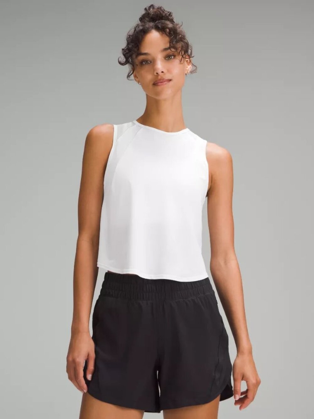 Lululemon Cropped Pleated Sculpt Tank